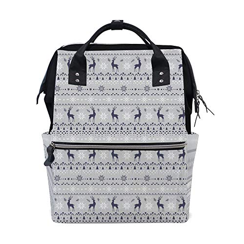 Sac à dos multifonction maman cerf Noël grand format voyage h26