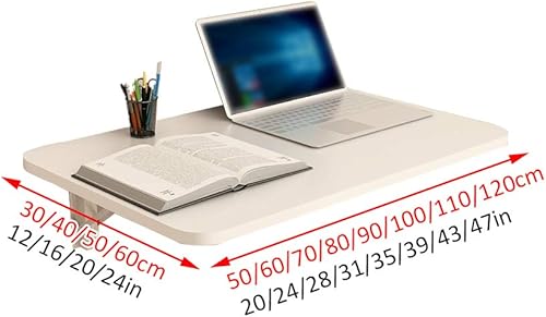 Miniatura 2 de Mesa plegable invisible montada en la pared, consola de cocina para apartamento pequeño, escritorio flotante, banco de trabajo colgante de