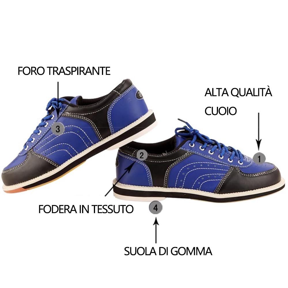 Scarpe da Bowling Uomo e Donna, Traspiranti e Confortevoli
