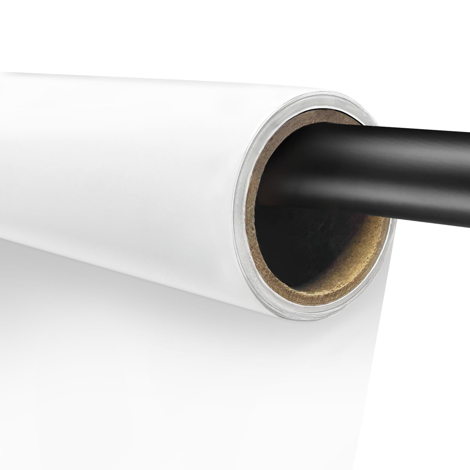 EMART Fondo Fotográfico Blanco, 1,3x4,9m Rollo de Papel Telón de Pared | Mate Sin Costuras para Sesión de Fotos, Fotografía de Producto, Retrato