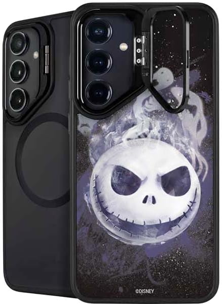 Skinit Kickstand Phone Case Compatible with Galaxy S25 Plus - Officially Licensed Disney The Nightmare Before Christmas Jack Skellington Face Art Design