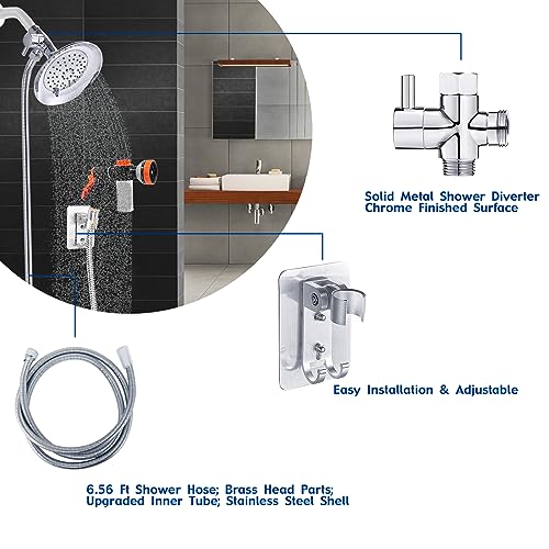 Dog Shower Attachment Water Hose Nozzle Sprayer Set with Metal 3way Shower Diverter  66 Ft Long Hose for Bathroom Shower Arm Easy Indoor Outdoor Pet Pup Dog Washer Hose Attachment  Cucciolini Doodles Dog shower attachment water hose nozzle sprayer set with metal 3 way shower diverter  6 6 ft long hose for bathroom shower arm easy indoor outdoor pet pup dog washer hose attachment   cucciolini doodles