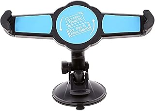 Universal Tablet Car Mount for with 360 Degree Rotation, Rubberized Grips - Black, 7in - 10in