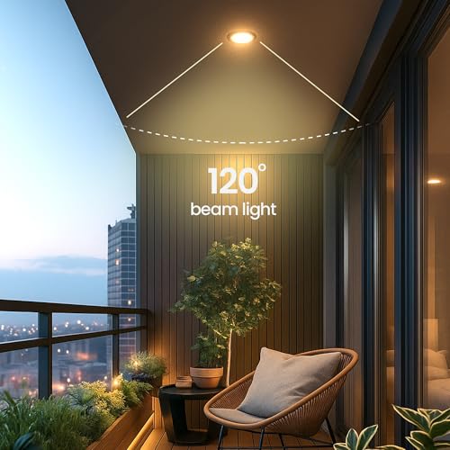 Image of LEDURE Halo 10W Slim Round LED Ceiling Downlight, Recessed Mount Light, Cool White, Indoor Lighting (Pack of 1)