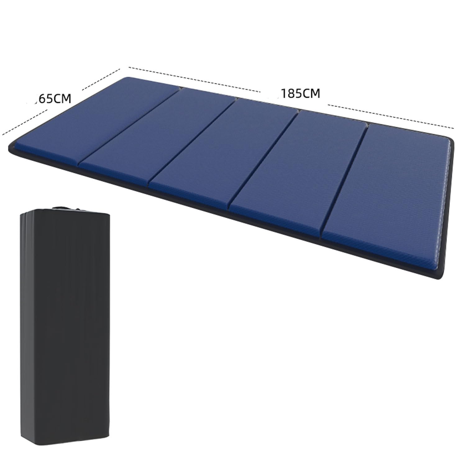 Materac kempingowy Karimata z workiem do noszenia dla dorosłych Namiot podróżny domu Pojedyncze łóżeczko dziecięce(50mm thick/blue 185x65cm)