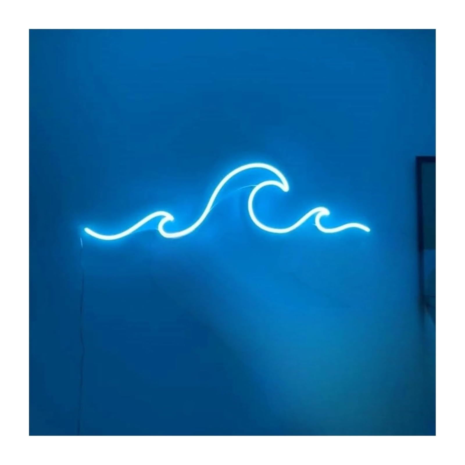 Veilleuse LED et lampe au néon décorative à vagues : l'enseigne lumineuse pour fête tendance