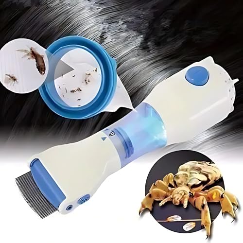 Image of V COMB 240V Electrical Head Lice Comb - Chemical-Free Lice Capture Solution - Kills and Removes Lice - Treatment Vacuum Machine for Head V Comb (1 V Comb)