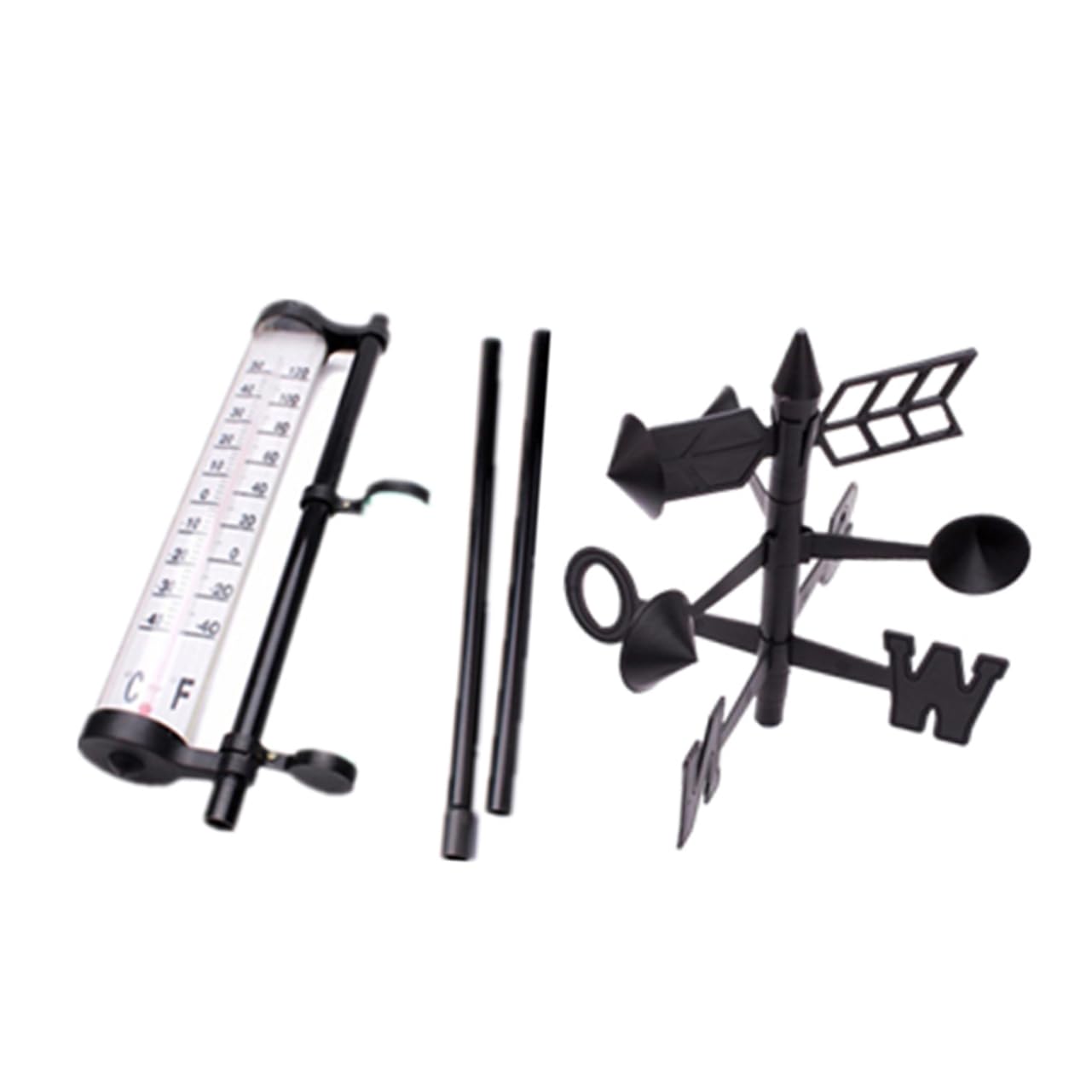 BESPORTBLE 2sets Strumenti Meteorologici Misuratore Di Pioggia Indicatore Di Direzione Del e Termometro Per Giardino e Esterni Strumento Di Misura Resistente e Pratico