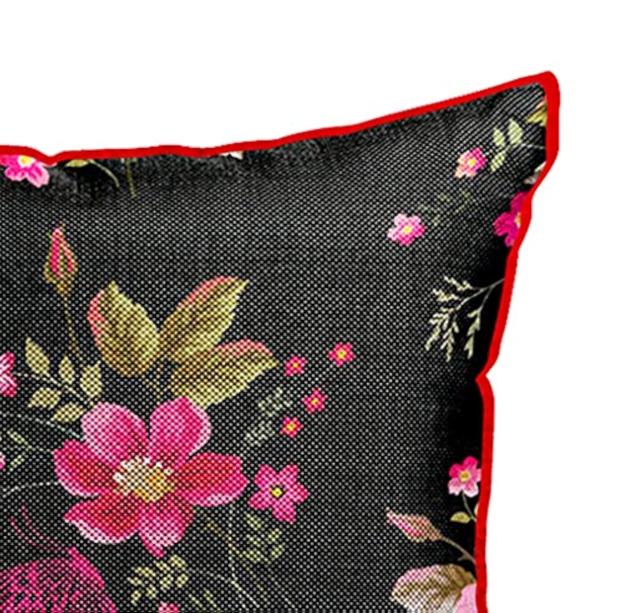 Polyester Jute Decorative Cushion Cover, Multicolor, 12x12 Inch