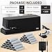 Deli Electric Stapler, Automatic Staplers for Desk with 2000 Staples & Staple Remover, 25-Sheet Capacity, No-Jam, AC or Battery Powered Staplers for Office Home School, Black