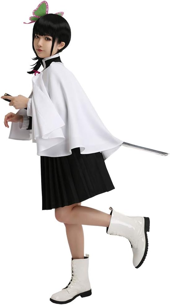 miccostumes Women's Black Skirt Cosplay Costume Uniform Outfit Dress with Cape