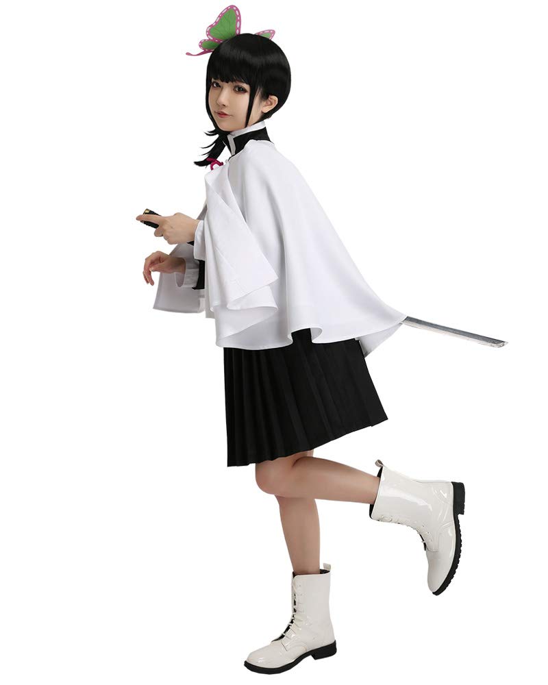 miccostumes Women's Black Skirt Cosplay Costume Uniform Outfit Dress with Cape