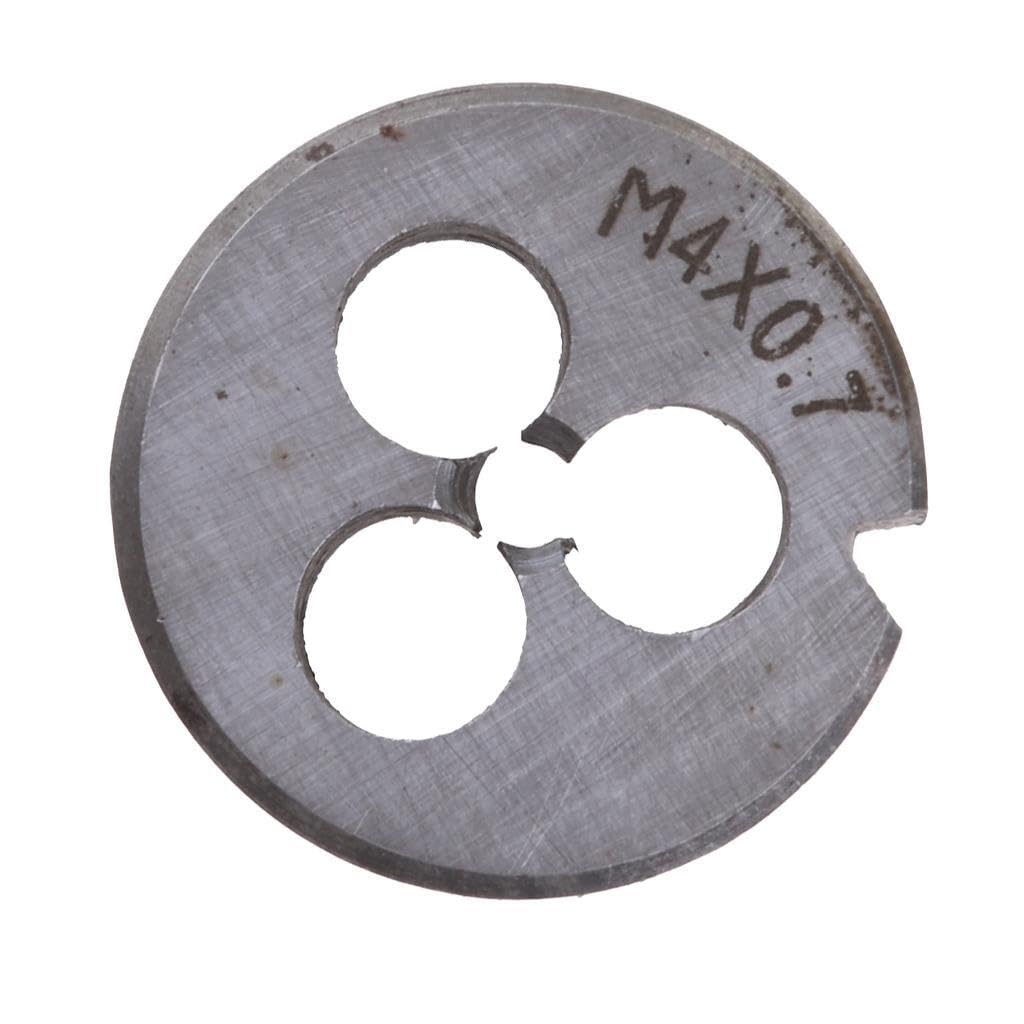 TWISAXC Threading Die Tool Set Featuring HSS for House Decoration and Factory Practical and Durable. Metric Threading Die Tap Metric Tap Can Be Operated, Silver, M4