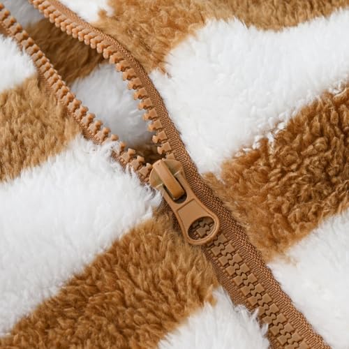 Boys Girls Fleece Jacket Sleeveless Full-Zip Outerwear Cute Warm Fuzzy Winter Coat with Pocket for Kids Sherpa Fleece Vest4