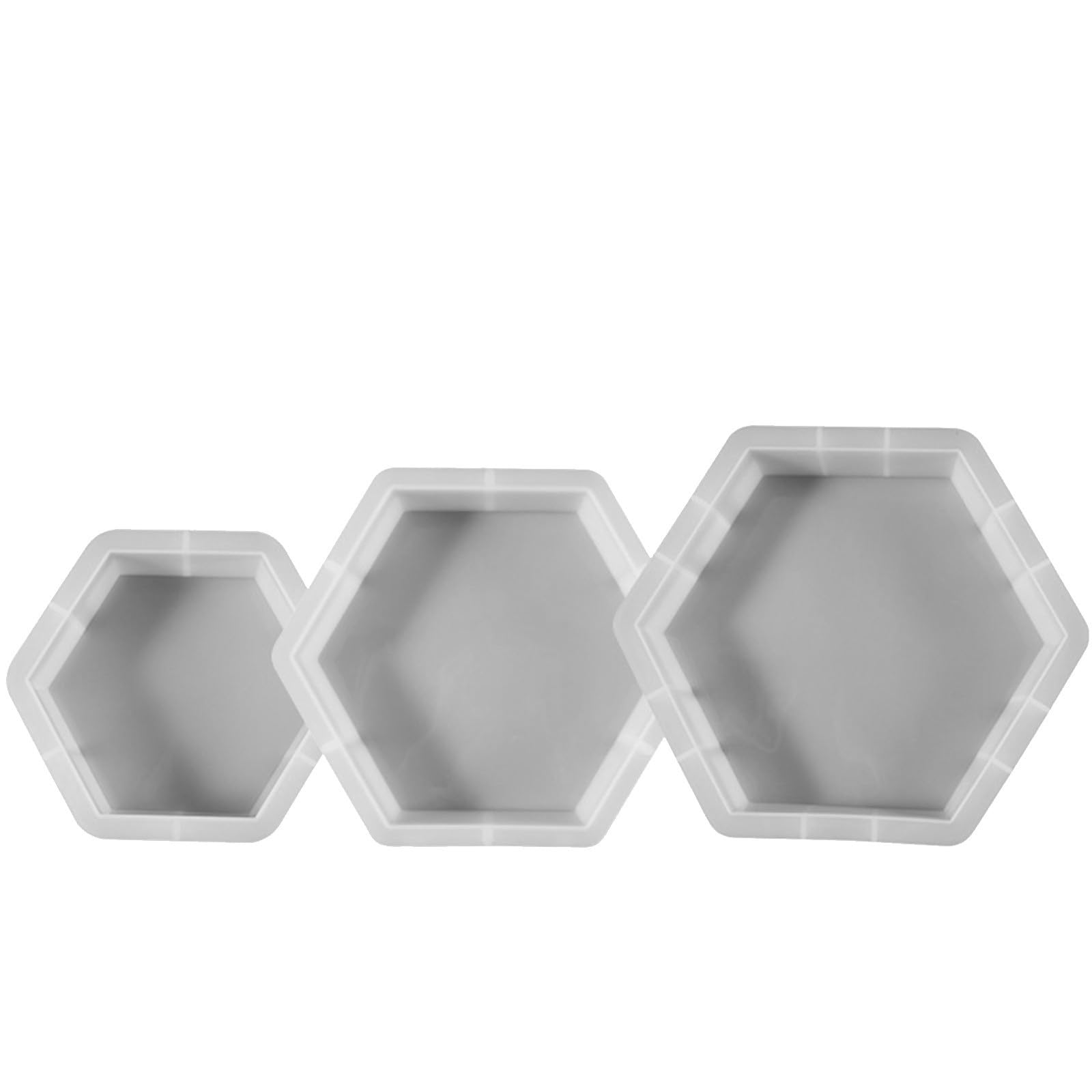 Stampo Esagonale in Silicone per Resina, 3 Pezzi, Bianco, Riduce l’Aderenza, per Conservazione Bouquet da Matrimonio e Fiori Botanici, Casa e Ufficio