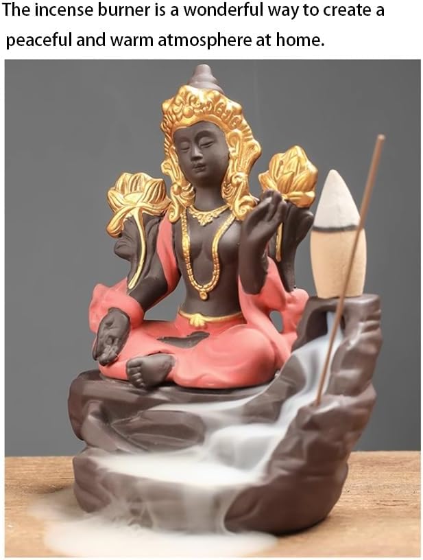 Incense burner ，incense holder ，backflow incense burner ，Decor Accessory Waterfall Backflow Censer Smoke Fountain Incense Holder and Incense Burner for Aromatherapy Ornament Home Decor Incense Holder(