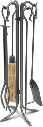 Pilgrim Home and Hearth 18004 - Juego de herramientas vintage para chimenea, 28 pulgadas de alto/16 libras, hierro