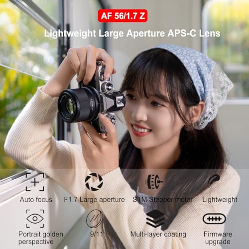 Image of VILTROX 56mm F1.7 f /1.7 Z-Mount, STM Large Aperture APS-C Auto Focus Lightweight Prime Lens for Nikon Z-Mount Cameras Z30 Z50 Z5 Z6 Z6II Z7 Z7II Z8 Z9 ZFC