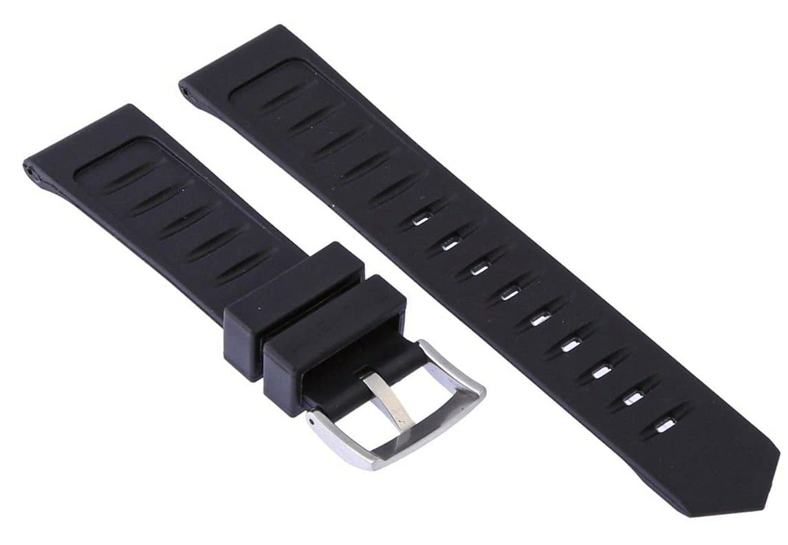 Ewatchaccessories Replacement 20mm Black Silicone Rubber Watch Band Strap With Silver Buckle (B0BRFZHW6Y) Amazon Price History, Amazon Price Tracker