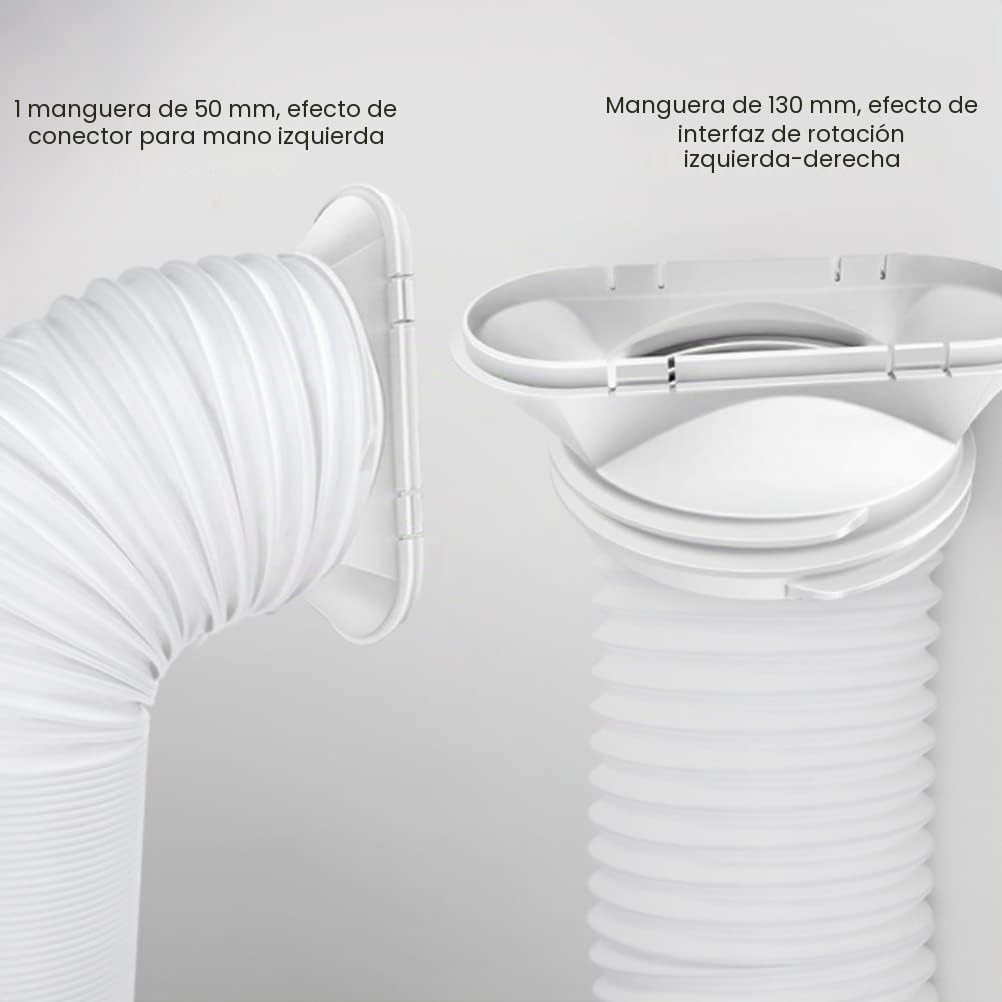 Kit Ventana Aire Acondicionado Portátil, Sello de Ventana de Aire Acondicionado para Tuberías de Escape de 13/15 Cm de Diámetro con 4 Placas de Sellado