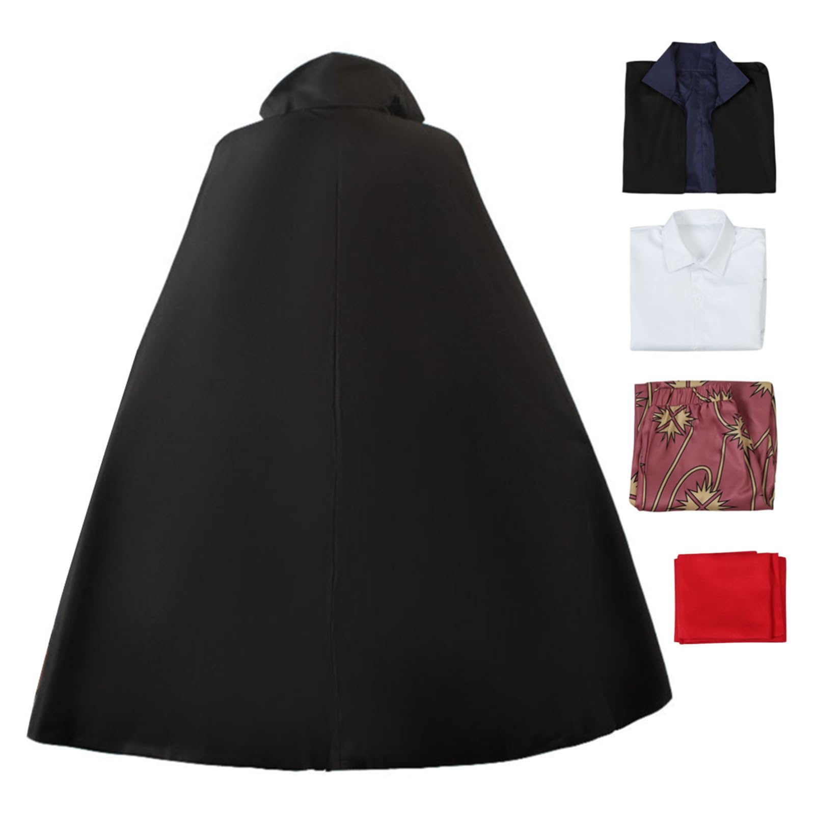 Red Hair Cosplay Costume Anime Uniform Shirt Cloak Halloween Outfits Full Set for Men