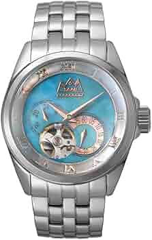 Amazon | [SAAD(サード)]ターコイズ オートマチック自動巻き腕時計