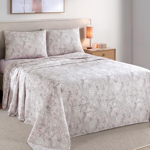 Jogo de Cama Casal 4 peças Lençol com Elástico 100% Algodão Perca...