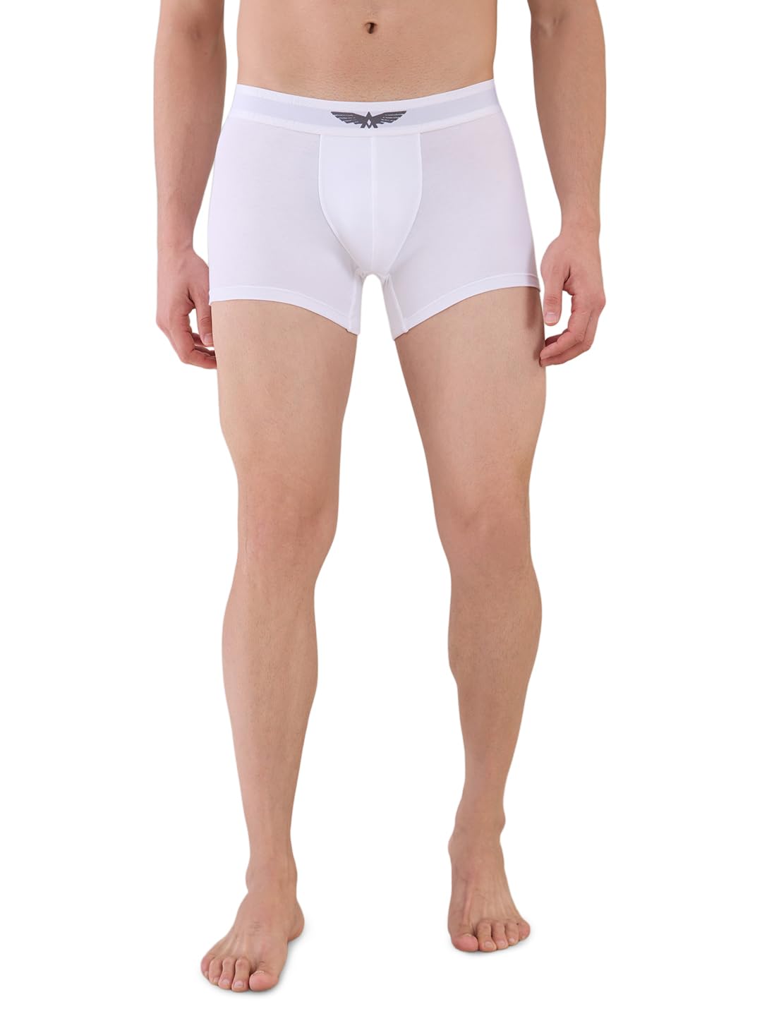 park avenue Men Regular Fit Solid Pattern Supima Cotton Elastane Blend Trunk White-picture-11