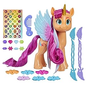 My-Little-Pony-Toys-Make-Your-Mark-Sunny-Starscout-Ribbon-Hairstyles-6-Inch-Orange-Pony-Toy-Toys-for-5-Year-Old-Girls-and-Boys-and-Up-with-Hair-Styling-Accessories