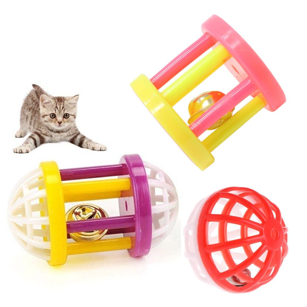 Cozy Puppies Cat Ball Toys with Bell, 3PCS Jingle Bell Cat Toy Plastic Cat Toy Balls Cat Play Toy Interactive Cat Toy for Indoor Cats Kittens (B0CVS4LZ55) Amazon Price History, Amazon Price Tracker