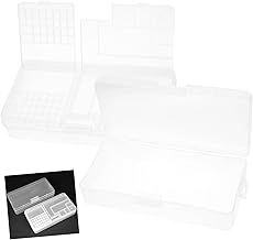 SEWACC 2 Pçs Caixa De Armazenamento De Ferramentas Caixa Organizadora De Parafusos Caixa Transparente Caixa De Ferramentas De Plástico Caixa De Plástico Transparente Bandeja Organizadora