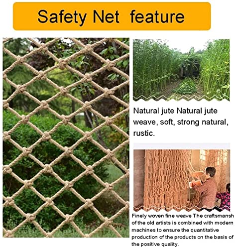 Generico Reti di carico Rete di Sicurezza per Corda di Iuta Resistente Protezione Bambini Corda per Bambini, Rete anticaduta per Balcone Rete a Traliccio per Piante rampicanti con Materiale di Iuta n