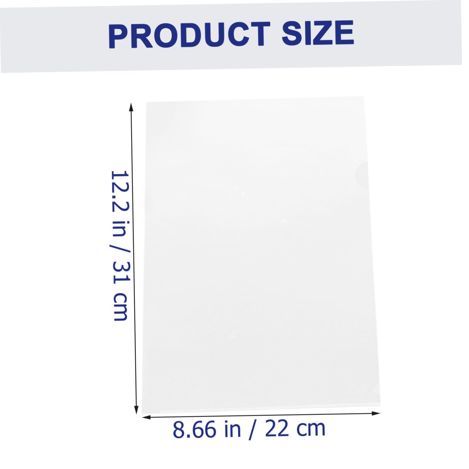 L-form Dokumentenmappe 100 Stück-pack aus Kunststoff, Tear Proof | Transparent, zur Klassifizierung von Dokumenten, für Büro und Geschäftsreise, für Akten und Prüfungsblätter