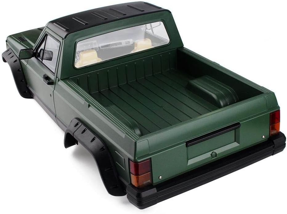 RC Car Hard Body Shell Kit,313mm Wheelbase Cherokee Body Car Shell for 1/10 RC Crawler Axial SCX10 & SCX10 II 90046 90047 TRX4 Kit (Military Green, Pickup A)
