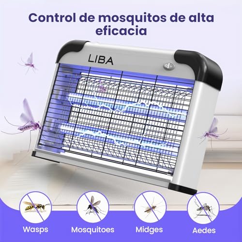 Mata mosquitos electrico 20W Liba con lampara UV de interior y 2 bombillas 3