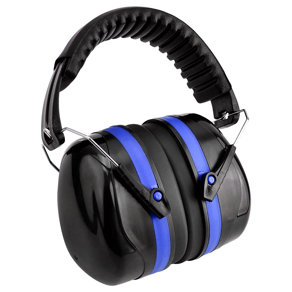 01 02 015 Blue Noise Cancelling Headphone, Noise Protection Ear Defenders Soft And Comfortable Lightweight For Hearing Protection For Sleep Study Work Travel Racing(Blue)