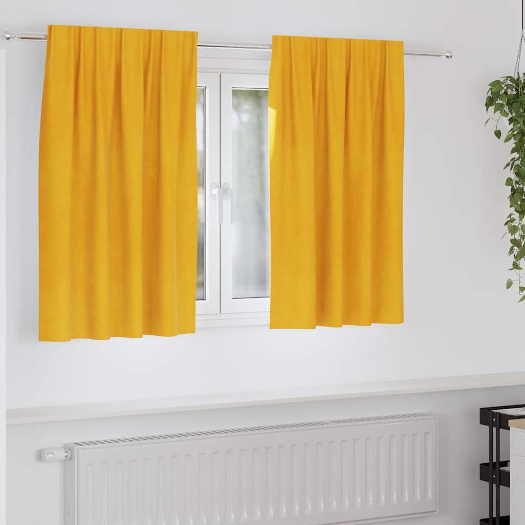 Rideaux moutarde velours SKM 140 x 140 cm de maison et jardin