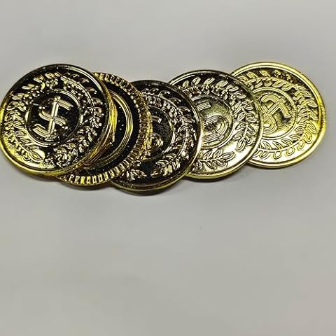 300 PCS St Patricks Day Decorations, 1.4 in St Patricks Day Gold Coins, Gold Green Shamrock Coins Fake Coins Plastic Coins St Patricks Tokens, St Patricks Day Party Supplies Shamrock Decor Cover