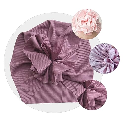 VANZACK 4Pcs Beanie Hat Soft Crochet Flower Shaped Caps for Newborns Breathable and Comfortable Headwear Random Colors for Years3