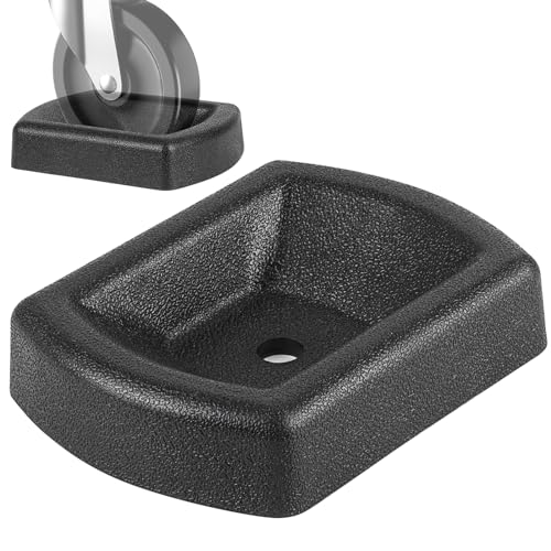 Komokeru Jack Wheel Chock, Heavy Duty Reinforced Rubber Jack Caster Wheel Dock for Caravans and Trailers, Wheel Chock Stabilizer Wheel Stopper for 6 Inch Jockey Wheels