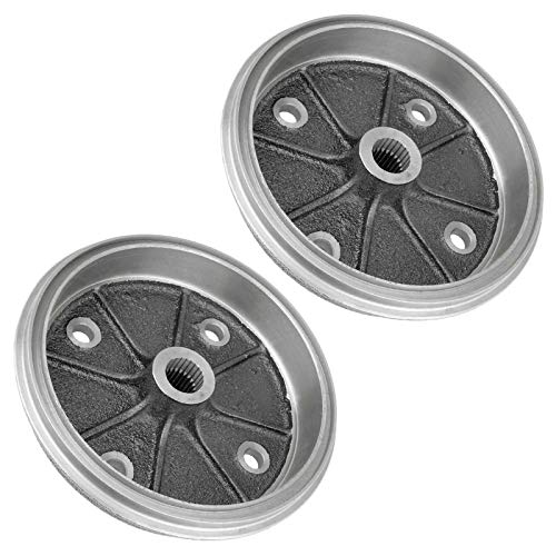 Caltric 2 Rear Brake Drum With Shoes Kit Compatible With Kawasaki Mule 2500 Kaf620C Kaf620 C 1994-2000 #TOP1
