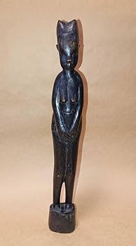 Amazon.co.jp: アフリカ 木製 人形 木彫り人形 工芸品 30年ほど