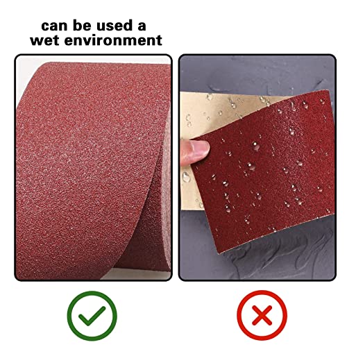 Shineboc Schleifpapier Rolle Körnung 150, 93 mm x 10 m Schleifleinen Rolle für Handschleifer zum Holz Metall