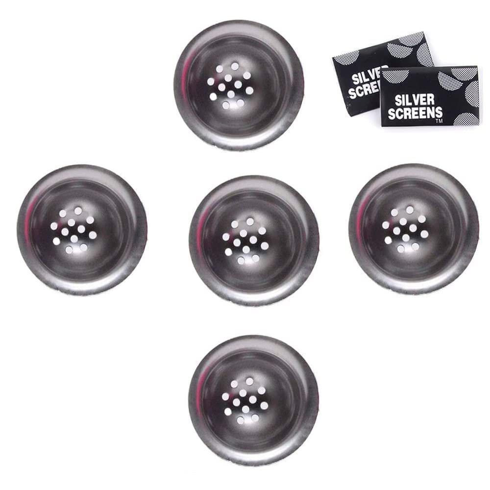 12 Holes Pipe Bowl Stainless Steel Mental Screen with10 Pieces Pipe Screen Filters