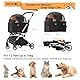 Joyfultails Hundewagen 3 in 1 Hundebuggy Bis 15kg, Hundewagen Katzenwagen Faltbarer Hundebuggy mit abnehmbarer Hundetragetasche, für kleine bis mittlere Hunde und Katzen & Regenschutzabdeckung,Schwarz