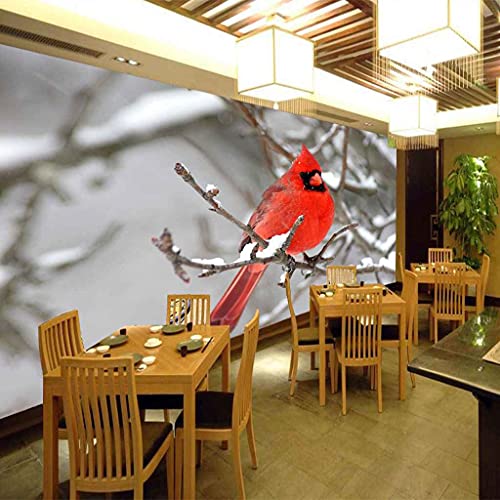 Art mural moderne de style tableaux muraux 3D oiseau rouge géant
