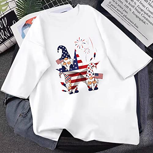 3Pcs Independence Day Iron On Stickers Usa Flag Gnome Iron On Decals Patches American Patriotic Heat Transfer Vinyl Appliques Paper 4Th Of July Iron On Patches For Clothing T-Shirt Craft Diy Decor #TOP1