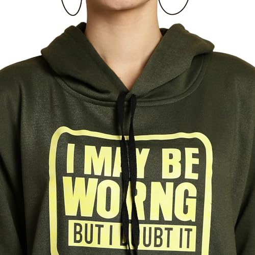 Image of Mack Jonney Printed Hooded Cotton Fleece Sweatshirt for Women-MACK32482