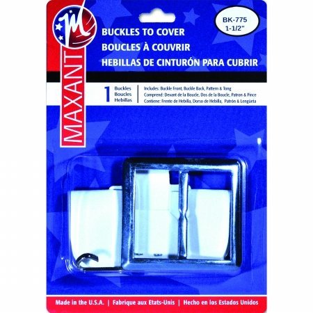 Maxant Button BK-775 Square Buckle Cover Kit, 1.5"
