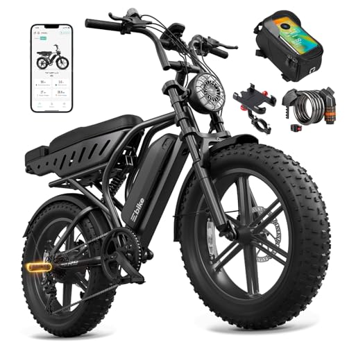 Image of TST Electric Bike for Adults, 1500W Peak Motor 60 Miles Fat Tire Ebike with 48V 15Ah Removable Battery 20 inch Fat Tire Electric Bike, Dual Suspension,R9